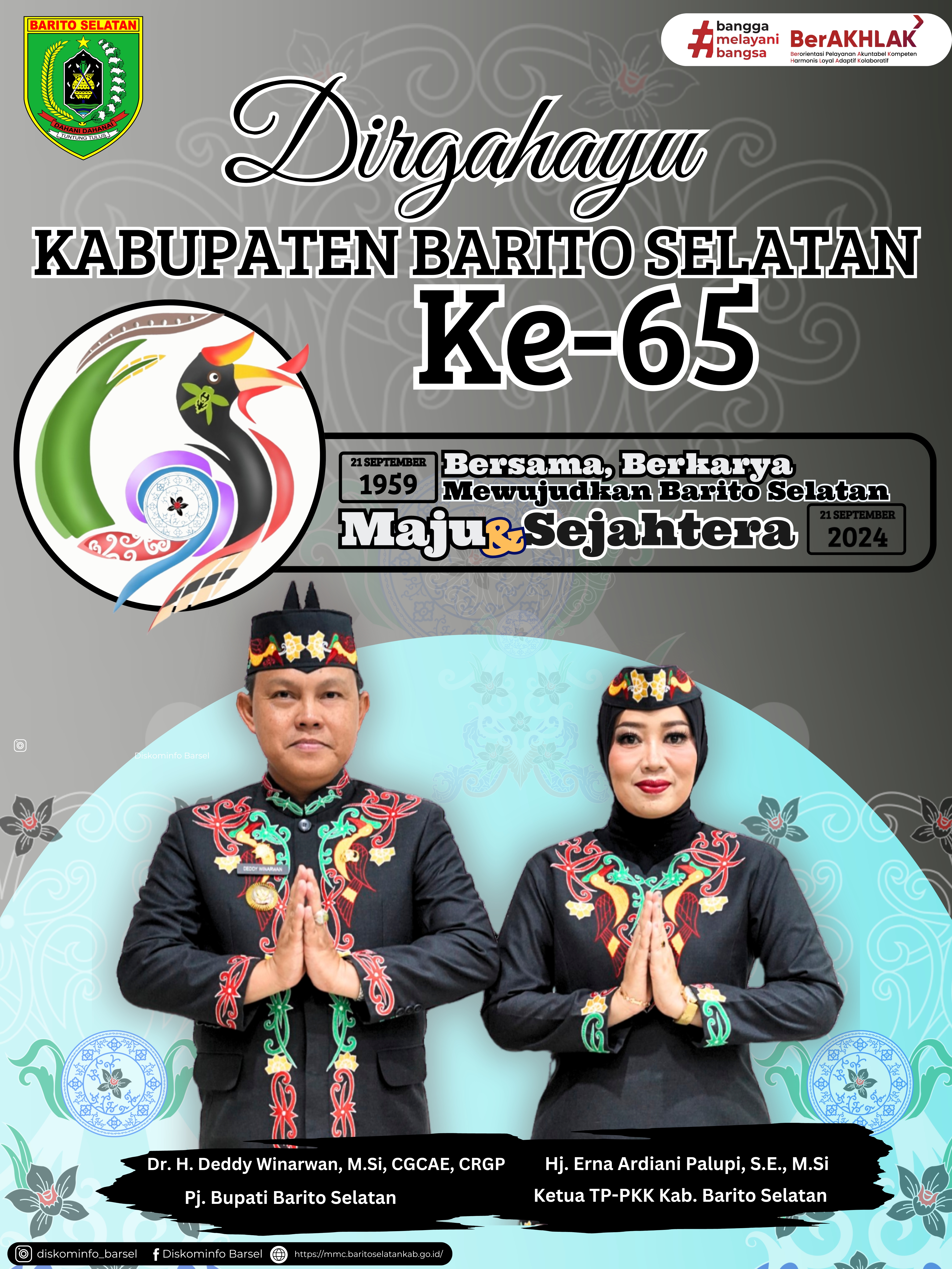 Selamat Hari Jadi Kabupaten Barito Selatan ke 65 Tahun 2024