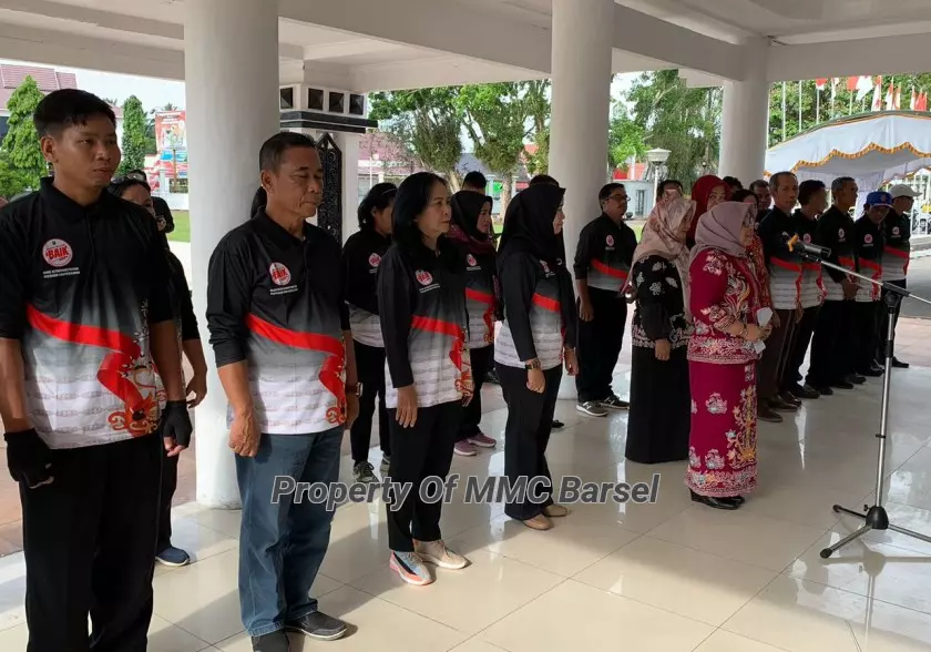 Kepala Dinas Ketahanan Pangan, Pertanian dan Perikanan Kabupaten Barito Selatan (DKP3 Kab Barsel) Ida Safitri saat menyampaikan laporan (foto:dok)