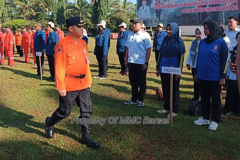 Pj Bupati Barsel Cek Pasukan Siaga Bencana Kab. Barito Selatan
