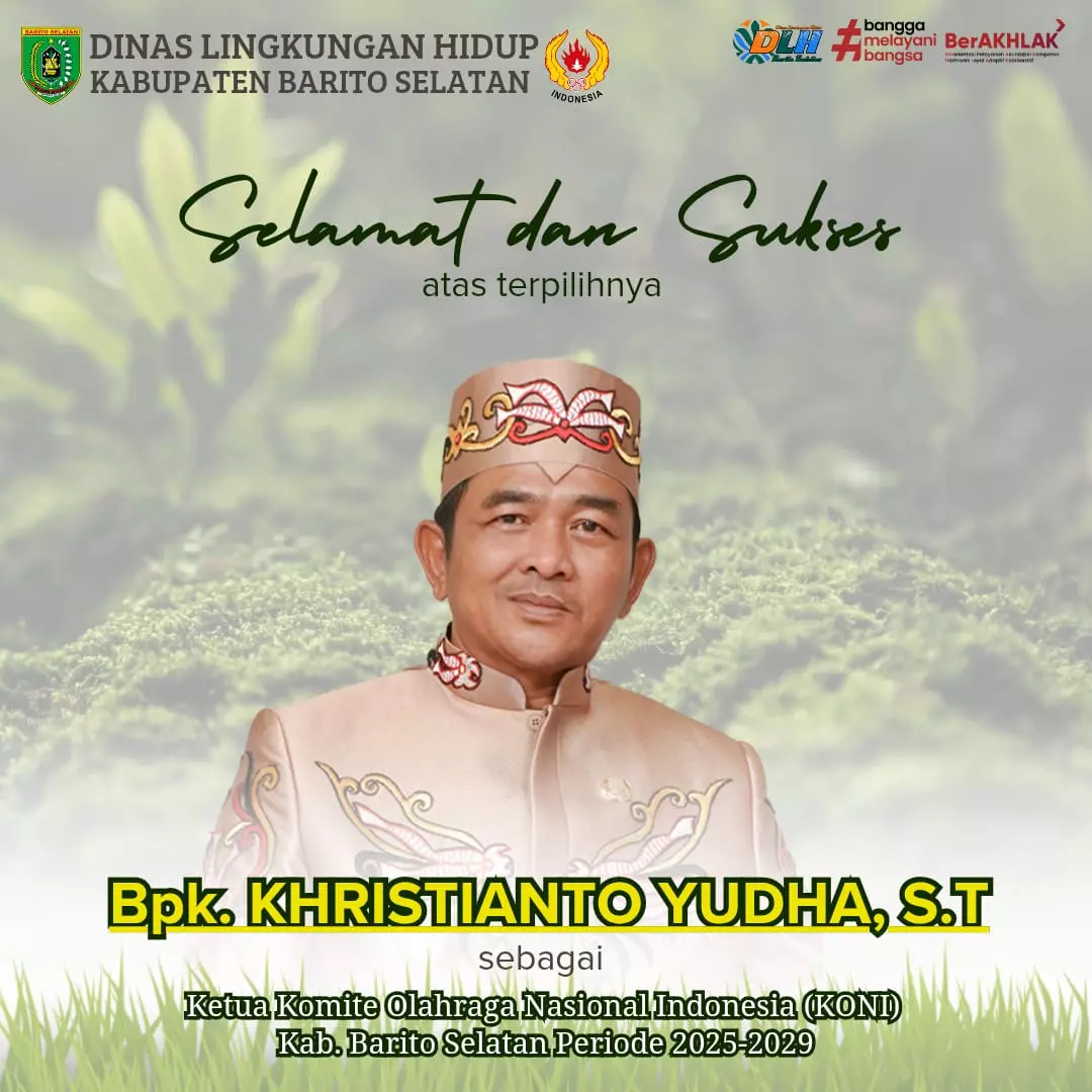 Khristianto Yudha Terpilih Jadi Ketua KONI Barsel Tahun 2025 - 2029.