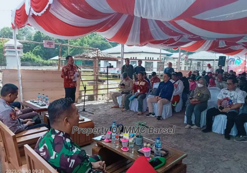 Pj.Bupati Barsel H.Deddy Winarwan saat membuka dengan Resmi Lomba Memancing DKP3 KAb.Barsel tahun 2023 (Foto:HN2R)