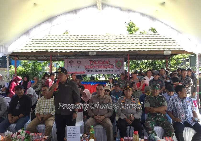 Sambutan Wakil Gubernur Kalteng H. Edi Pratowo saat pembukaan Pasar Penyeimbang di Kec. Dusun Selatan (Foto: JN/EN/BUS/SNH)