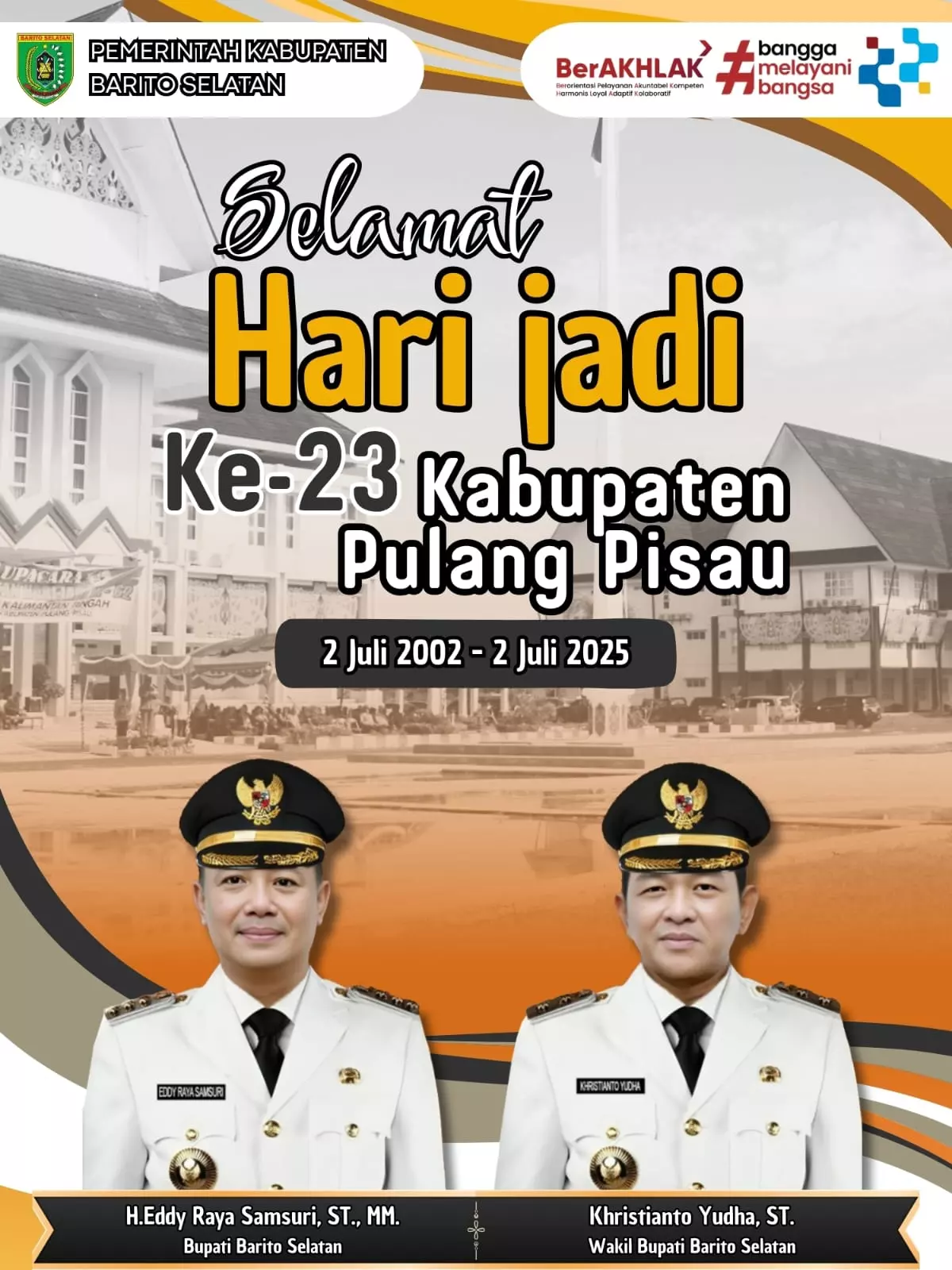 Ucapan selamat hari jadi ke 23 kab. Pulang pisau