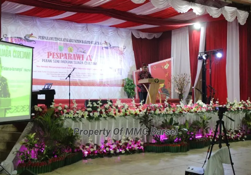 Laporan Ketua Panitia Pesparawi IX Tingkat Kab.Barsel Ganda Daya Bina (Foto:JN/ELZ4) 